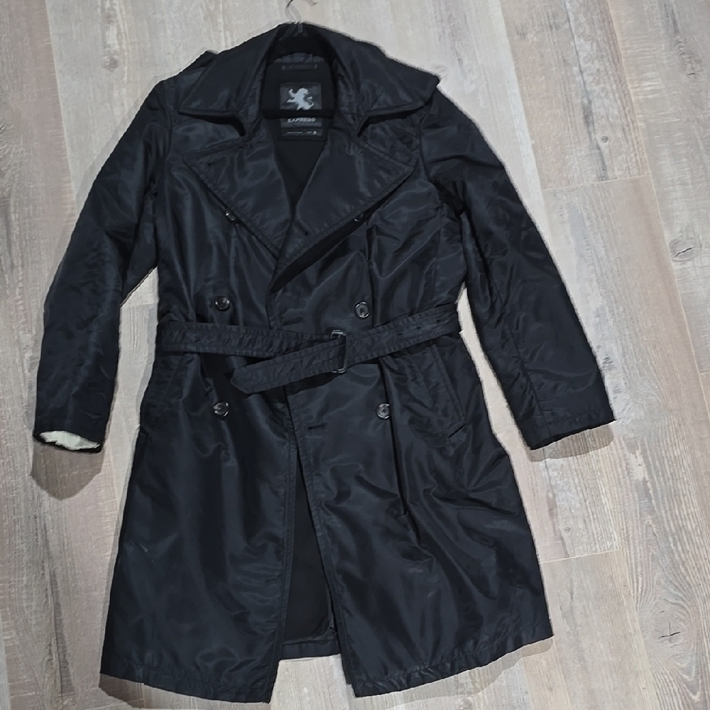 Men's Black Trench Coat